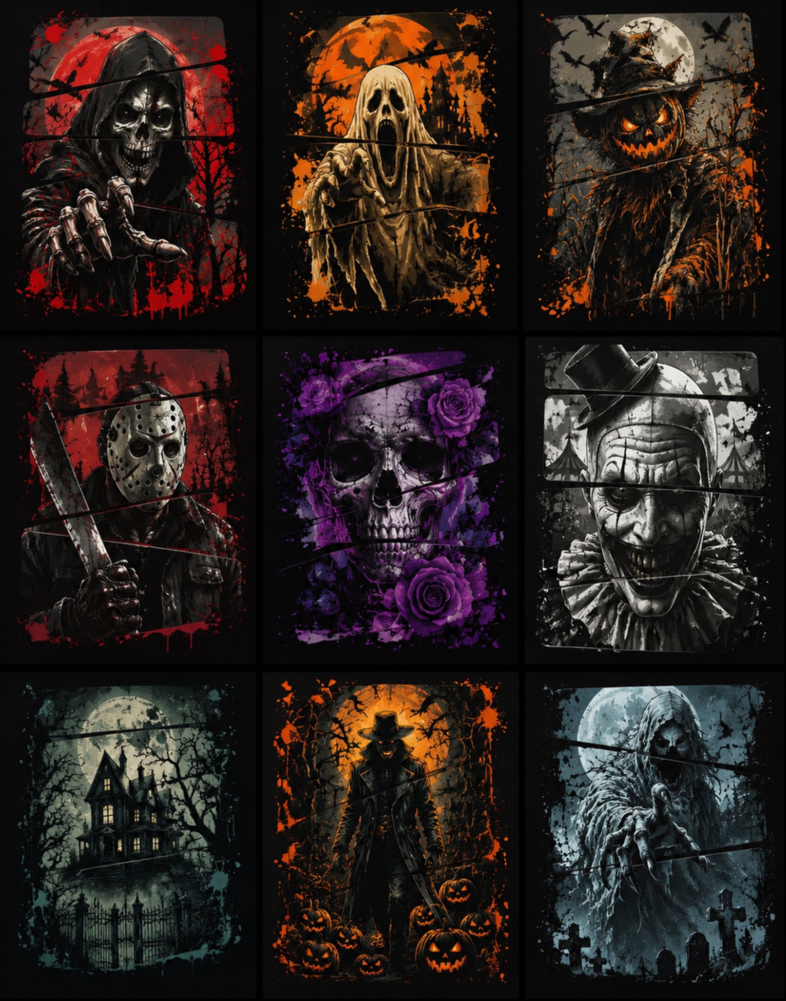 Halloween limited horror character collection graphic
